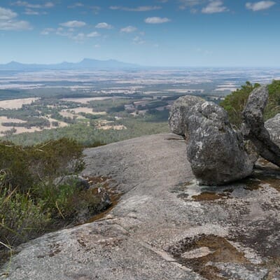 View from Porongurup National Park looking towards Stirling National Park